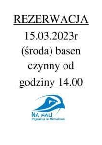 plakat z informacją