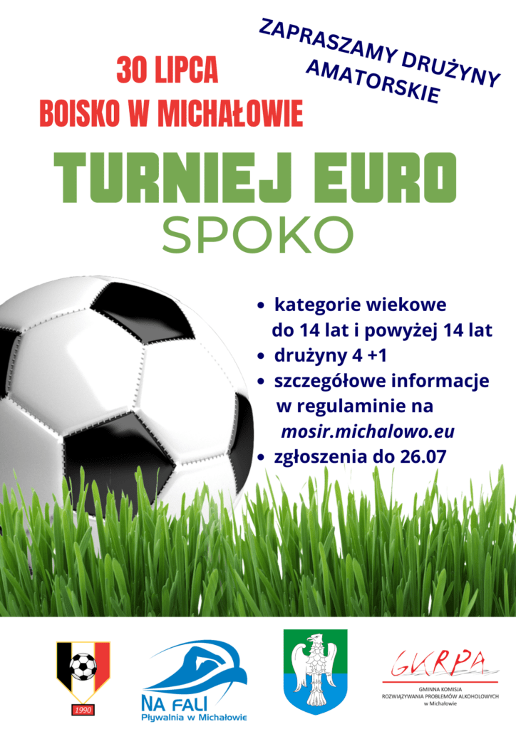 plakat o turnieju piłki nożnej Euro Spoko