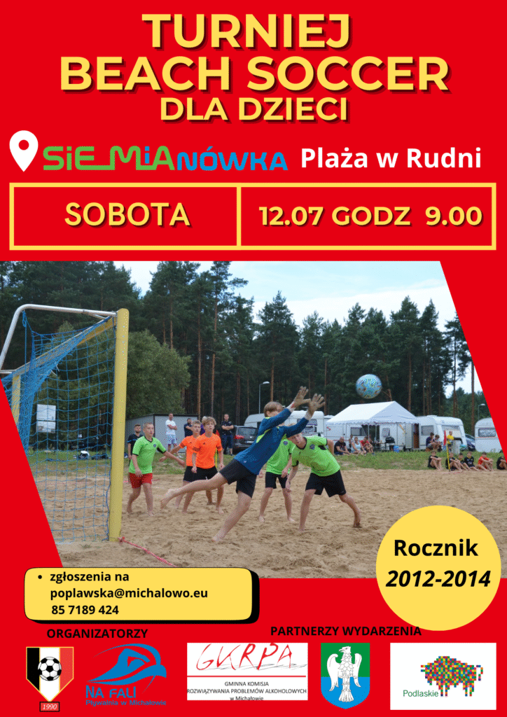 plakat z informacją o turnieju