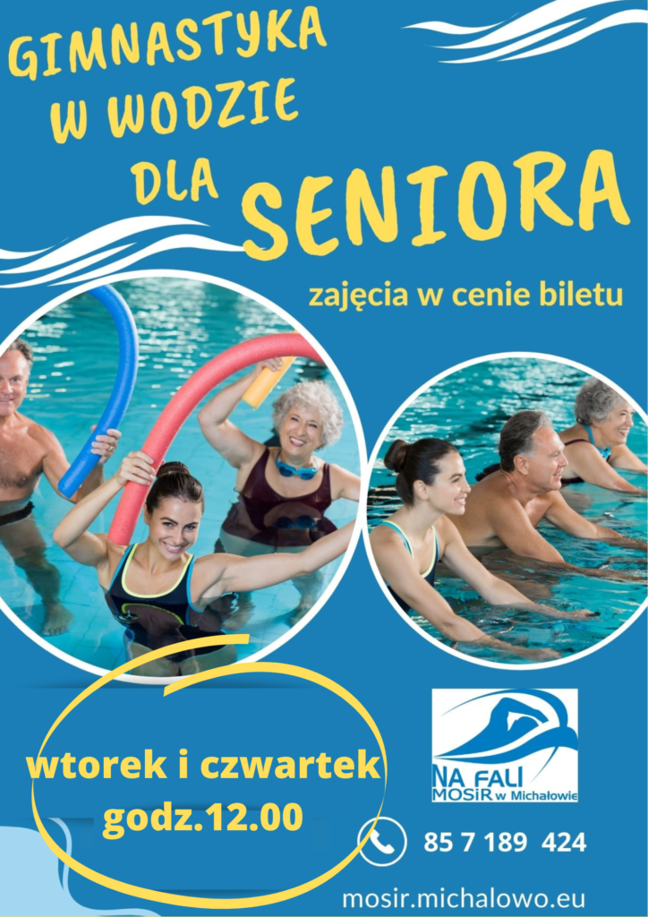 plakat informujący o gimnastyce seniorów