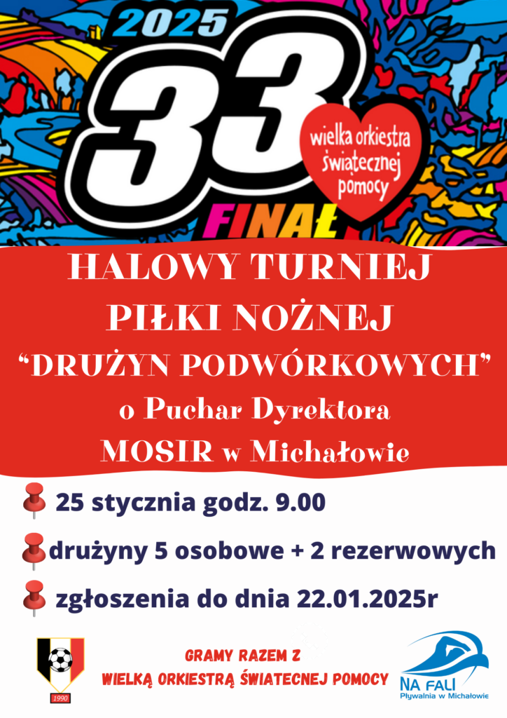 plakat z informacją o turnieju