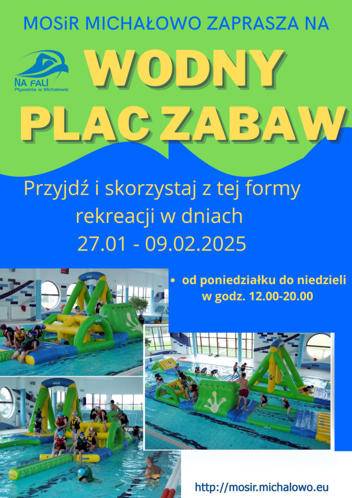 informacja o wodnym placu zabaw